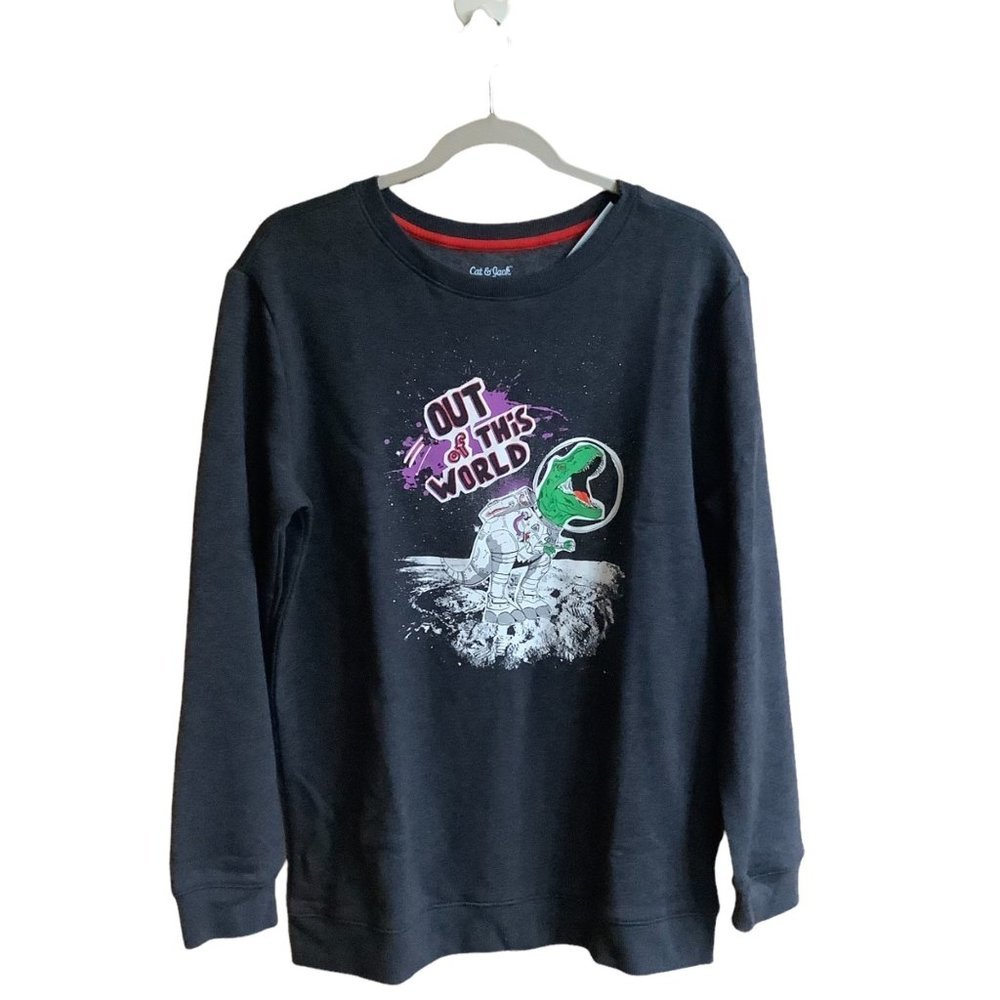 Cat & Jack 'Out of this World' Pullover Fleece Sweatshirt NWT Boys XL (Husky)